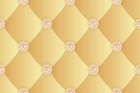 Seamless background with yellow upholstery_2のイラスト素材