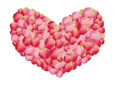 Heart of rose petalsのイラスト素材