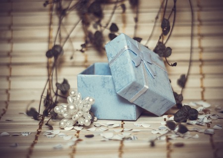 Open gift boxの写真素材