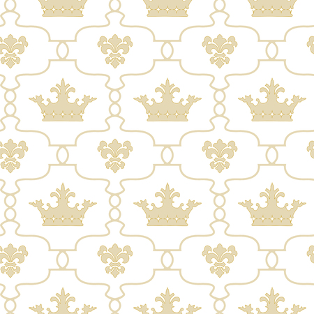 Seamless background with crowns.のイラスト素材