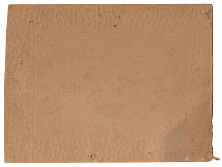 Texture old paper with traces of scuffs and stains. Isolated on white.の写真素材