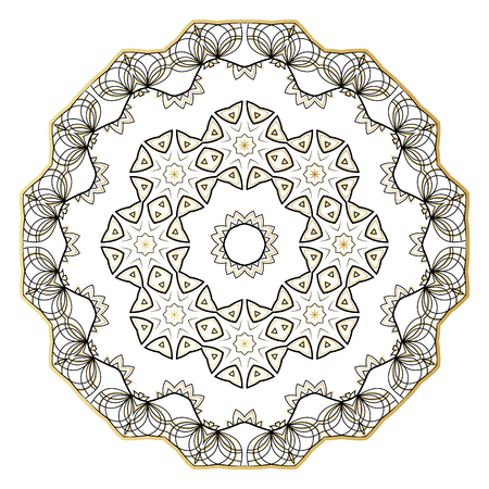 Flower Mandala. Vintage decorative elements.のイラスト素材