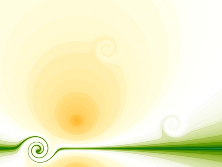 Yellow background with stylized sunの写真素材