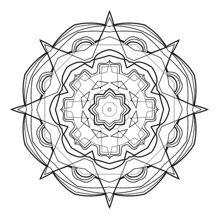 Flower Mandala. Vintage decorative elements.のイラスト素材
