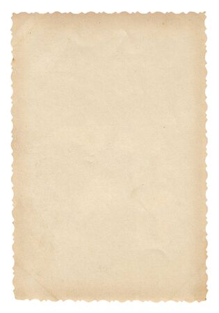 Old paper textures - background with space for text. Vintage paper. Isolated on white.の写真素材