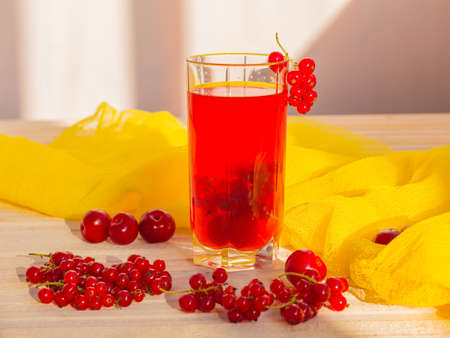 Summer day currants with cherries cool natural morselの写真素材
