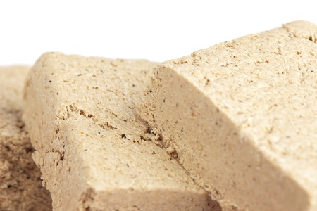 Slices of sunflower halvah close up