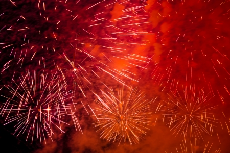 Fireworks on the dark sky during the night of the feast.
の写真素材