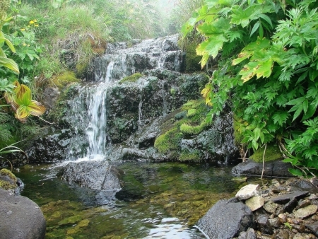 island Urup waterfall の写真素材