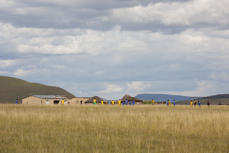 Rural soccer match, South Africaのeditorial素材