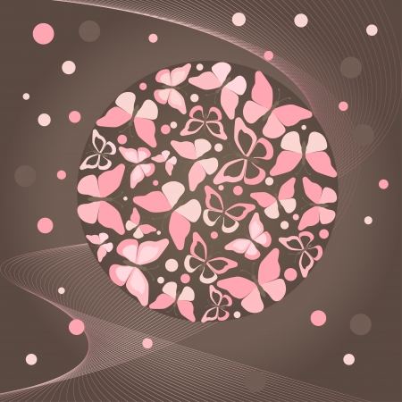 Flowers and butterflies . Vector Illustration.のイラスト素材