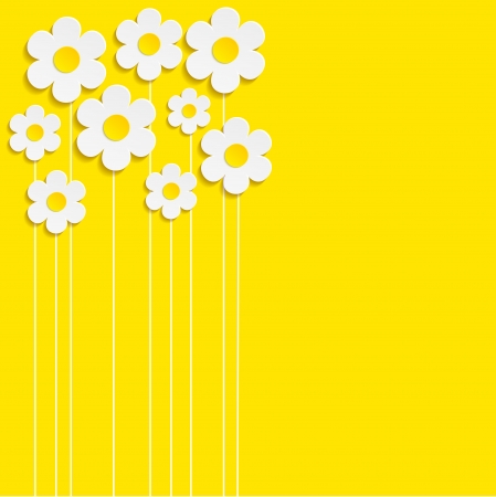 Beautiful Spring Flowers yellow Background -Vectorのイラスト素材