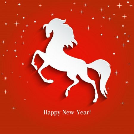 New Year symbol of horse - Illustration, vectorのイラスト素材