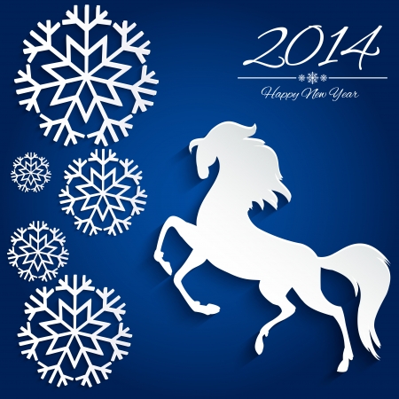 New Year symbol of horse - Illustration, vector のイラスト素材