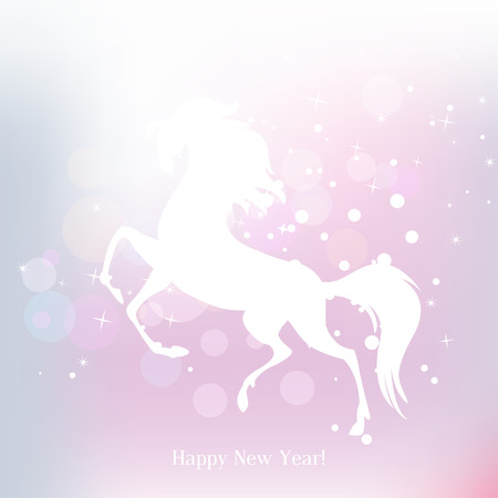 New Year symbol of horse - Illustration, vectorのイラスト素材