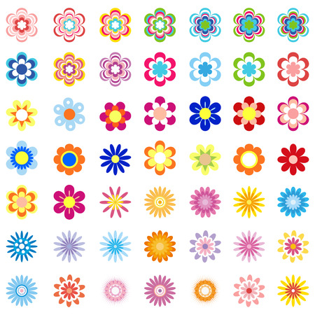 Vector Flower Set - Illustrationのイラスト素材