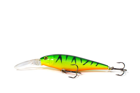 Fishing lures, isolated on white background. Vobler for fishing.の写真素材