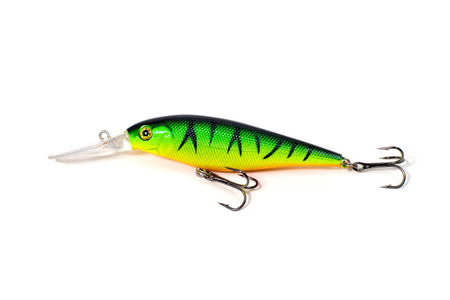 Fishing lures, isolated on white background. Vobler for fishing.の写真素材