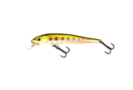Fishing gear on white background. Popper for fishing isolated.の写真素材