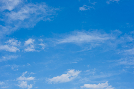 Blue sky background with clouds. Wallpaper.の写真素材
