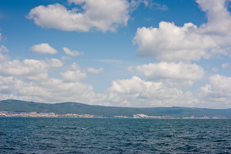Seascape with clouds.の写真素材