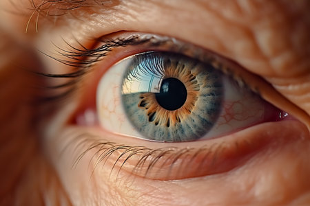 A close-up of the human eye. Generative ai.の素材