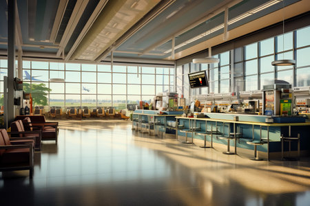 Airport terminal. Generative AIの素材