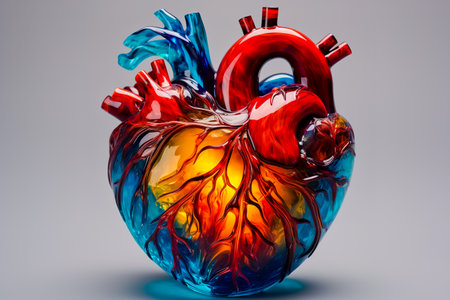 Colorful heart. Generative AIの素材