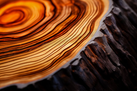 Beautiful macro shot wooden background. Generative AIの素材