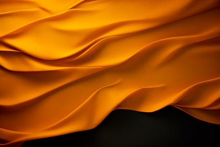 Crumpled Orange paper abstract shape background with space paper for text. Generative AIの素材