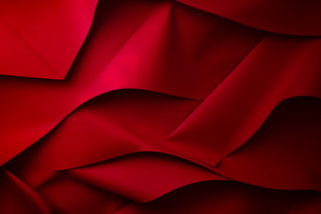 Crumpled Crimson paper abstract shape background with space paper for text. Generative AIの素材