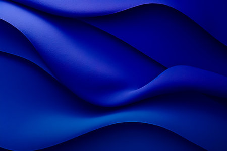 Crumpled Sapphire paper abstract shape background with space paper for text. Generative AIの素材