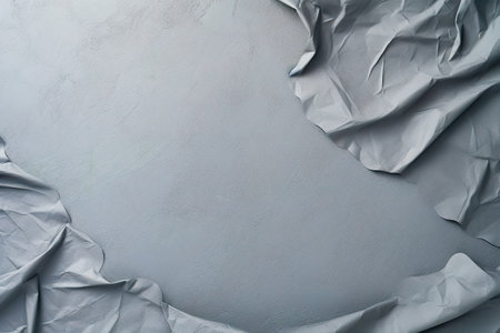 Crumpled Gray paper abstract shape background with space paper for text. Generative AIの素材