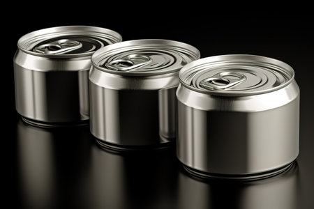 Empty beverage aluminum can with copy space for text. Generative AIの素材