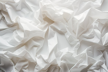 View of white crumpled paper. Generative AIの素材