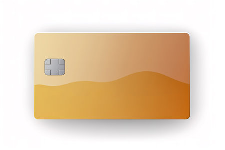 Credit card template on white background.の素材