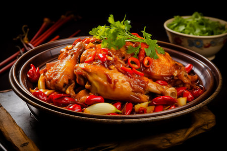Gongbao Chicken. Traditional Chinese dishes.の素材