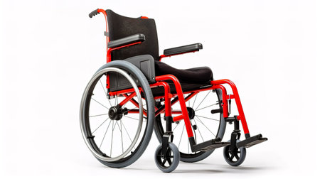 Wheelchair modern isolated on white.の素材