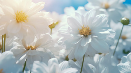 Background of beautiful white flowers.の素材