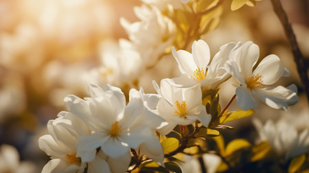 Background of beautiful white flowers.の素材