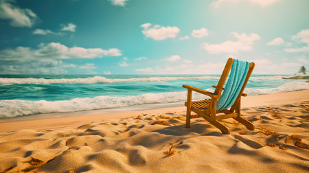 Lounge chair n the beach.の素材