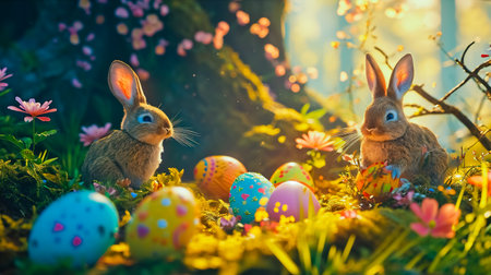 Easter card. Easter theme.の素材