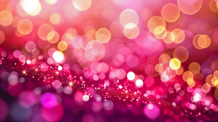 Abstract blurred soft red color background with bokeh glitter for happy festival design concept.の素材
