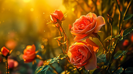 Mother's day greeting card with fresh flowers.の素材