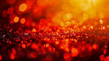 Abstract blurred soft red color background with bokeh glitter for happy festival design concept.の素材