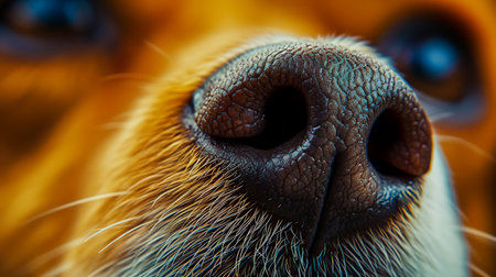 Dog's nose close-up.の素材