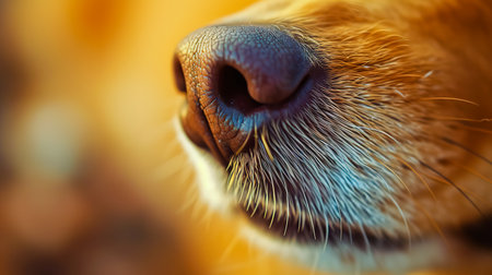 Dog's nose close-up.の素材