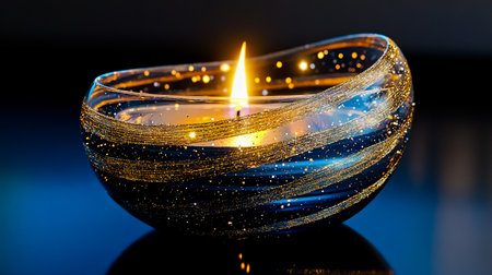 An exquisite, uniquely shaped candle inspired by the universe, with a soft, magical flame that appears to contain starlight.の素材