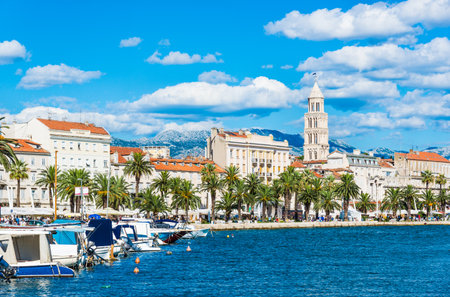 Panoramic view of Split, Dalmatia, Croatia.の写真素材