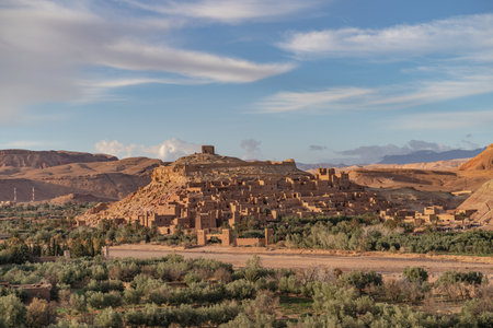 panoramic view of a clay fortress in North Africa